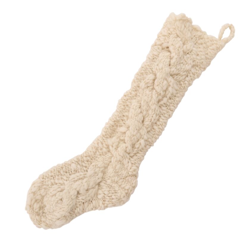 11"x32" Cable Knit Stocking-Ivory