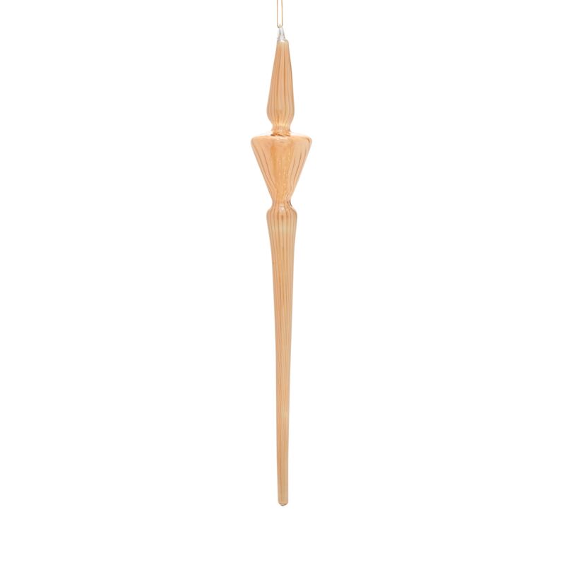 Amber Angled Icicle Ornament
