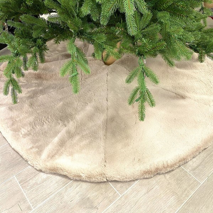 64" Faux Fur Reversible Tree Skirt