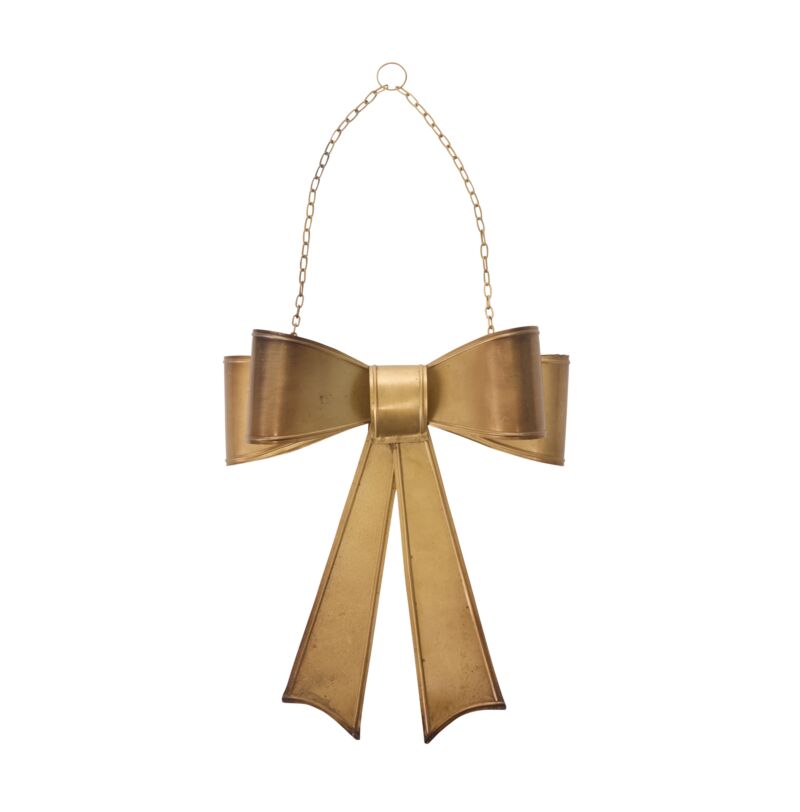Bow Wreath-Antique Gold