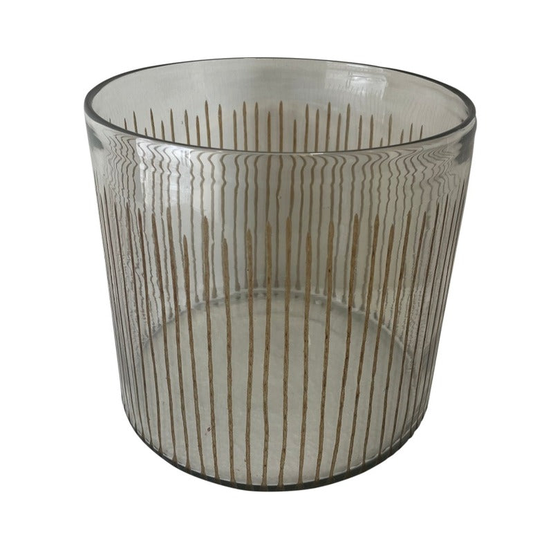 Hand Etched Glass Candleholder (2 Sizes)