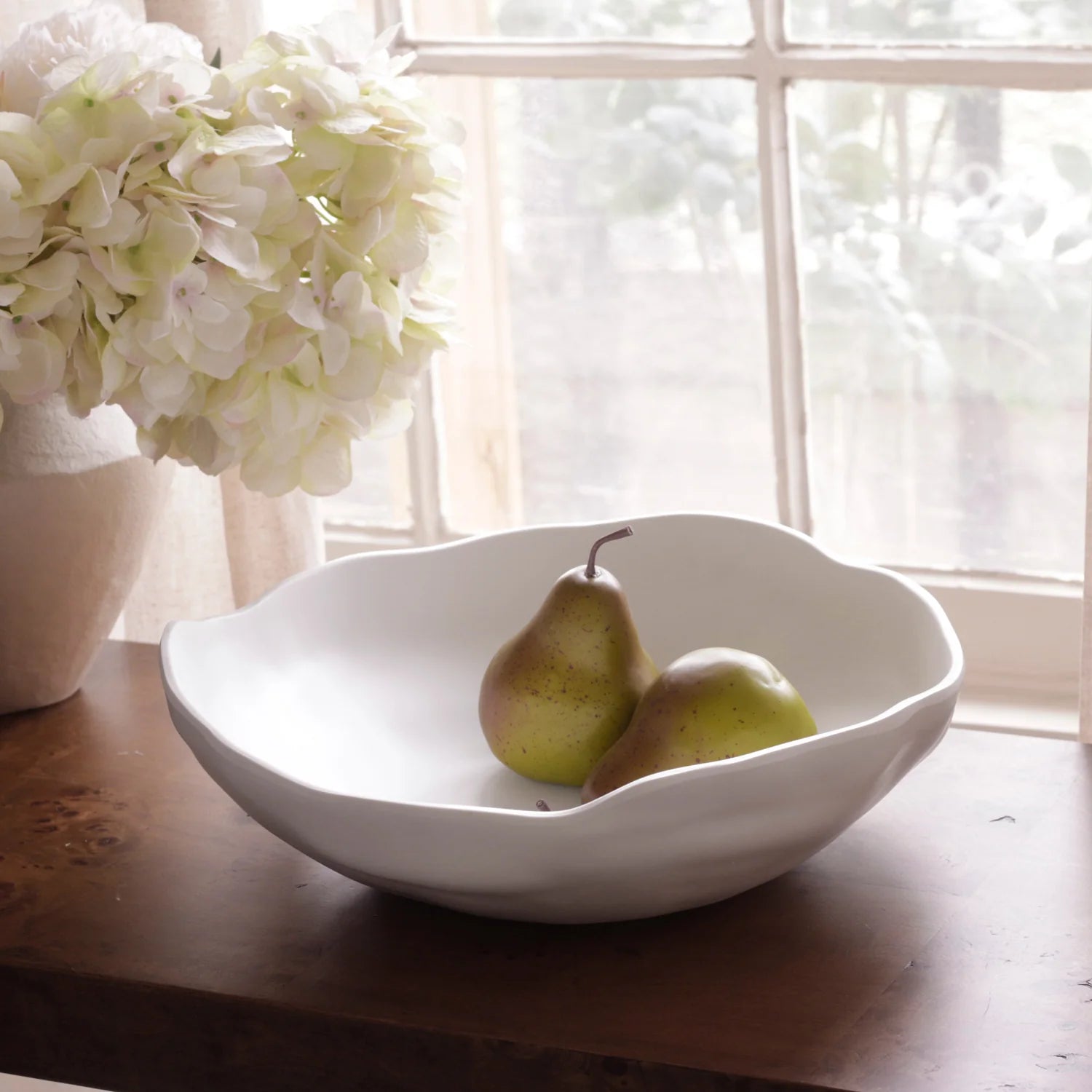 White Melamine Large Organic Bowl