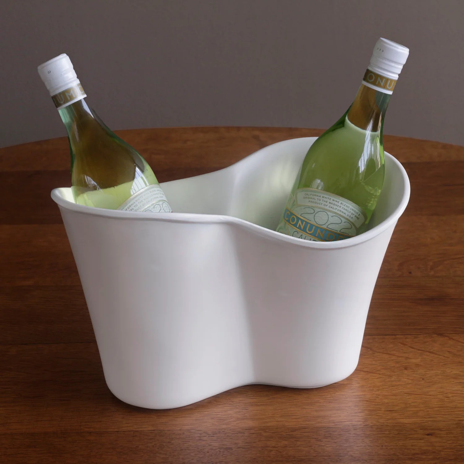 White Melamine Double Ice Bucket