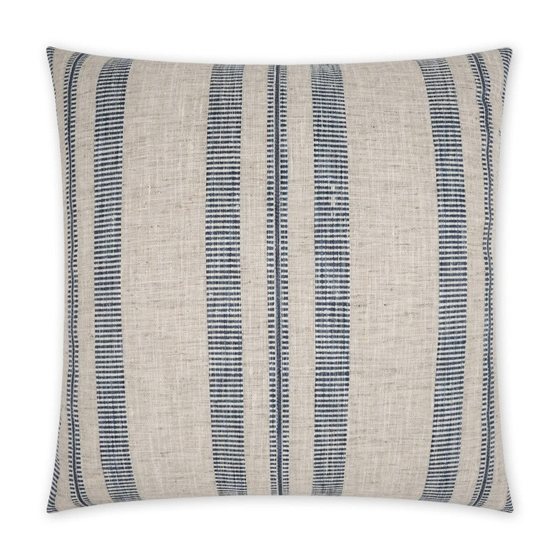 Indigo Striped Pillow 24" x 24"