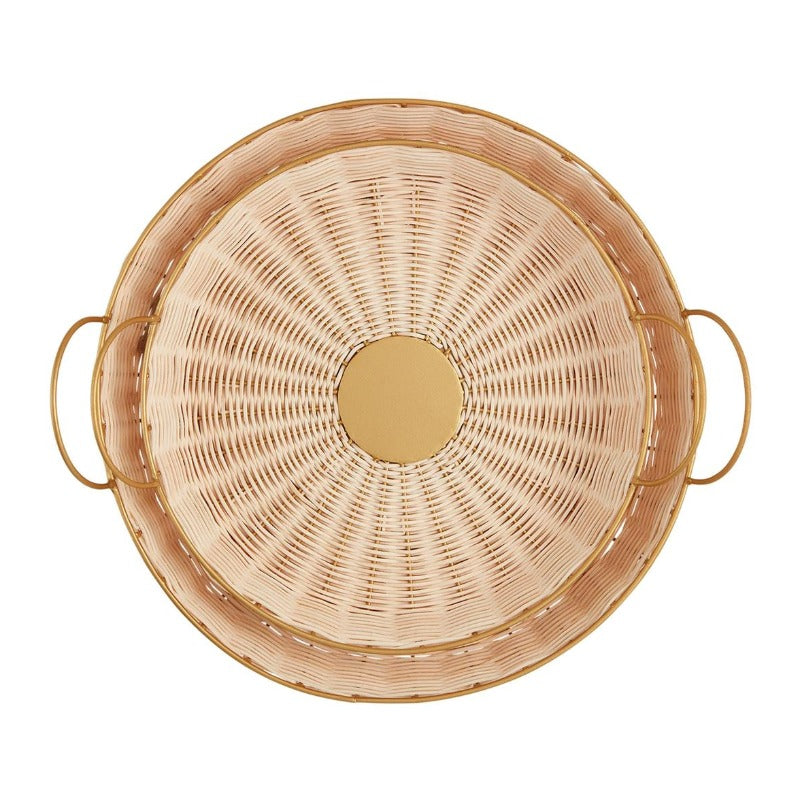 Woven and Brass Tray (2 sizes)