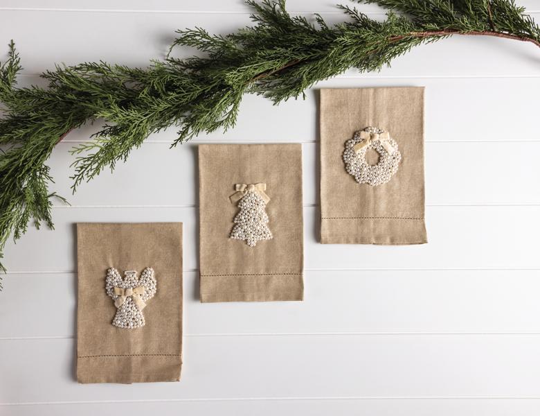 Christmas Pearl Hand Towels (3 Styles)