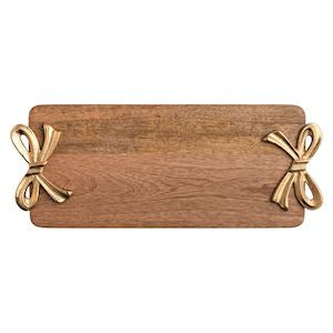 Wood Board w/ Gold Bow Handles