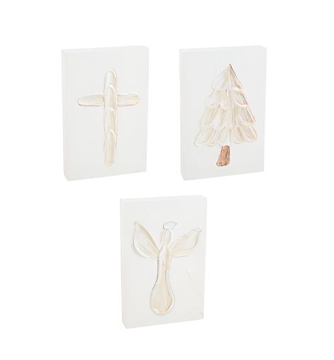 White Christmas Plaque (3 Styles)