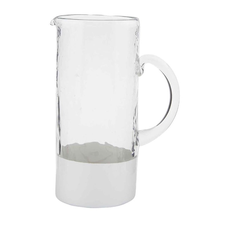 Two-Tone Handpainted Glass Pitcher