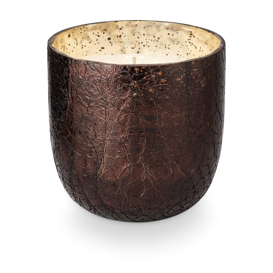 Midnight Pumpkin Crackle Glass Candle-Large
