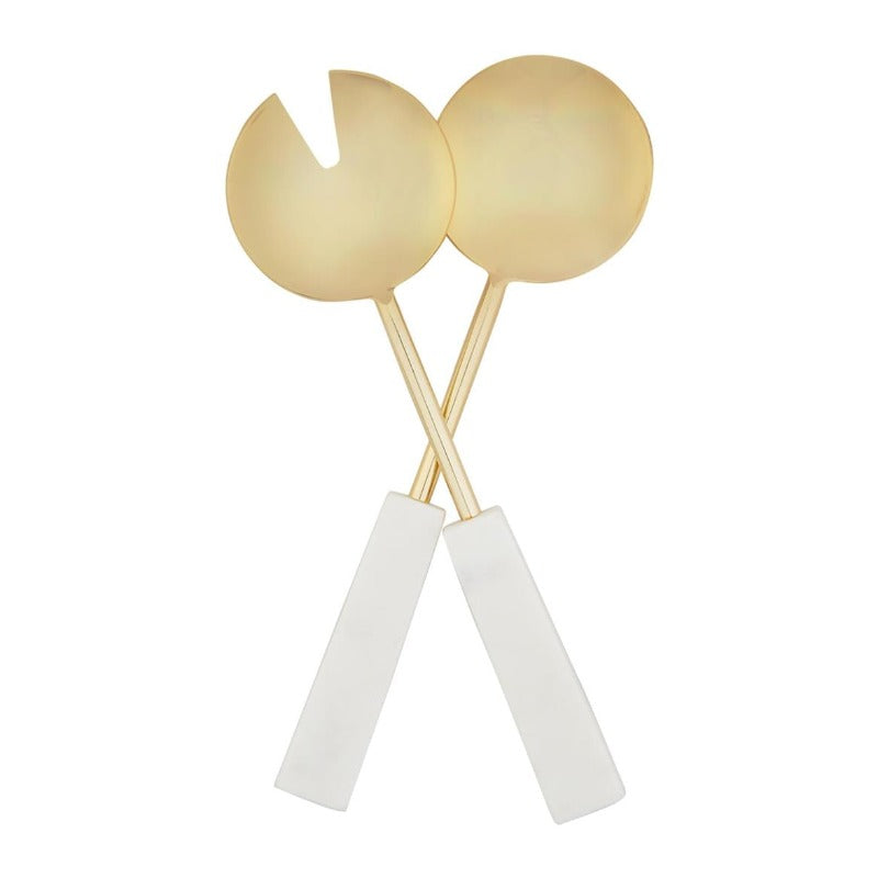 Gold & White Marble Servers