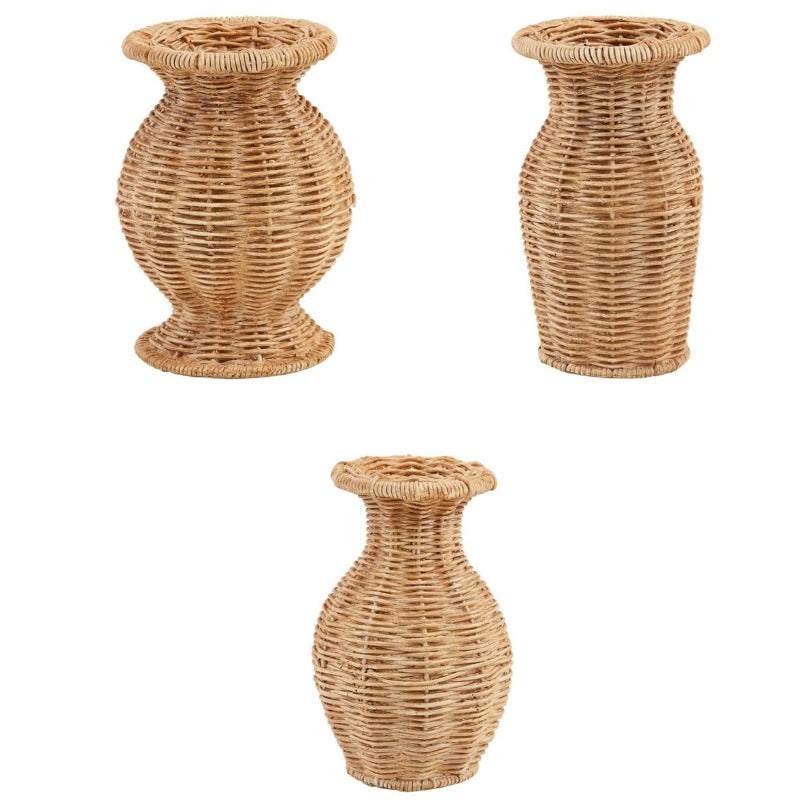 Wicker Weave Vase (3 styles)