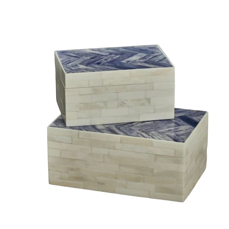 Handmade Herringbone Decorative Box (2 sizes)