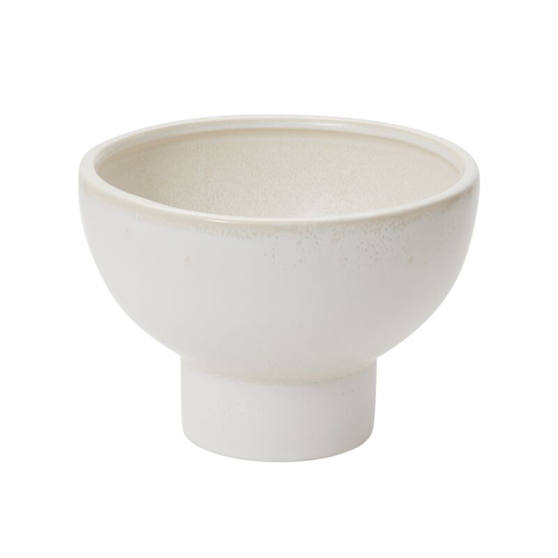 Ceramic Compote Bowl-Beige (2 Sizes)