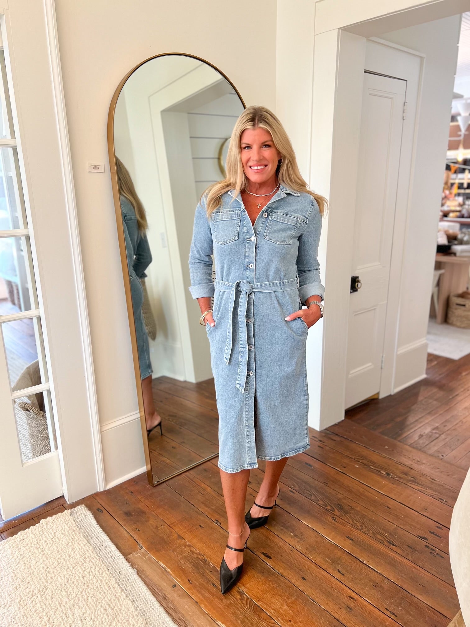 Wrapped Up Denim Dress