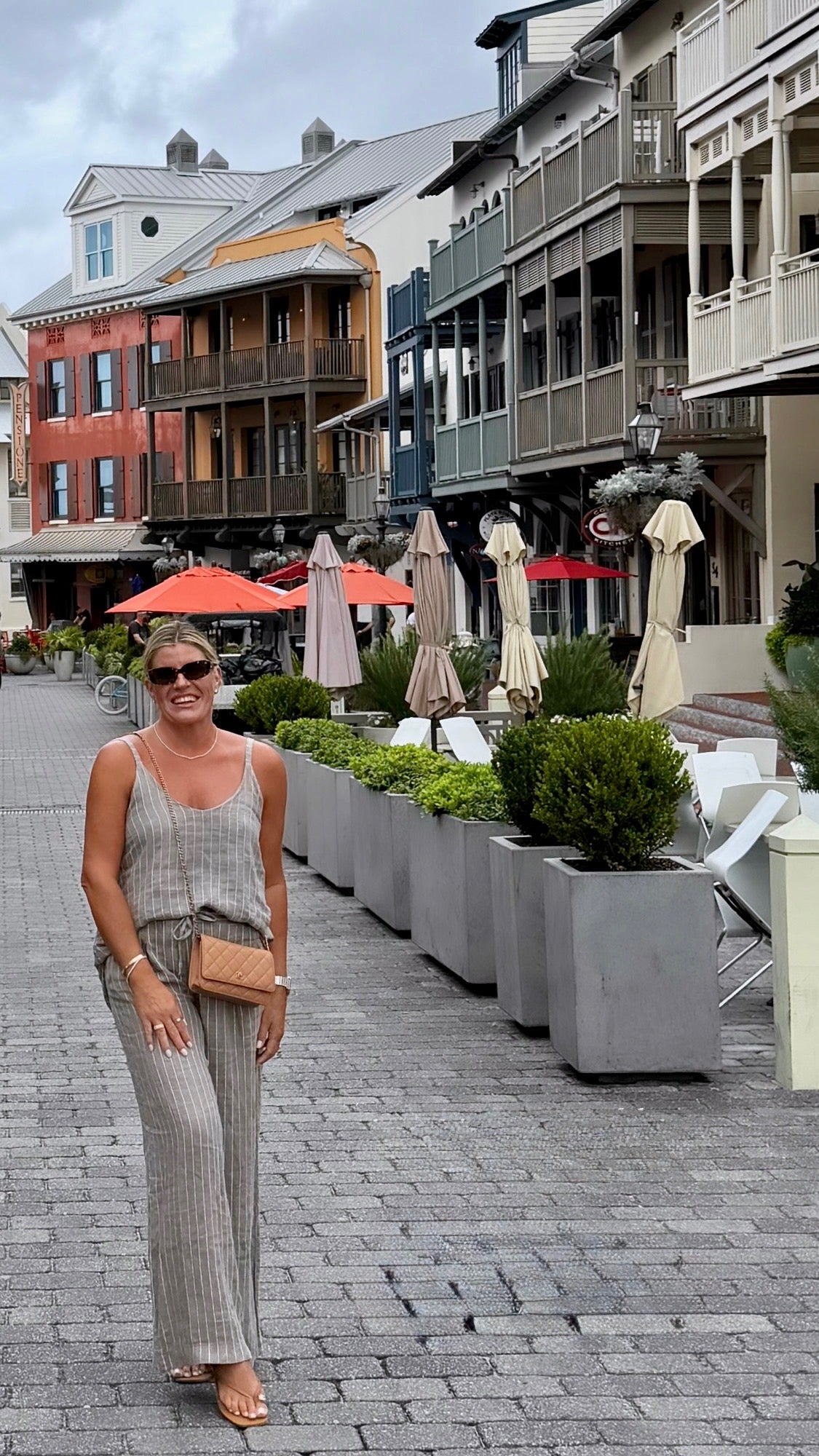 Striped Linen Tank Top-Mocha-FINAL SALE