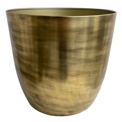 Metal Planter Antique Gold-11"W x 10.5"H