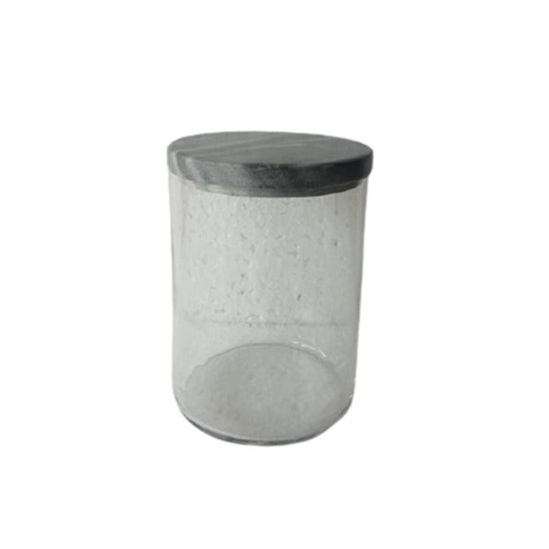 Glass Canister with Black Marble Lid (5 sizes)