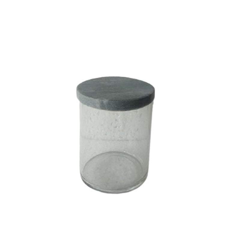 Glass Canister with Black Marble Lid (5 sizes)