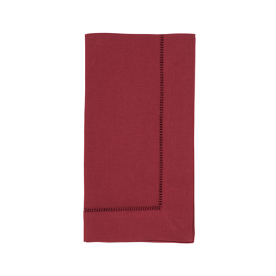 20X20 Burgundy Hemstitched Napkins (Set of 4)