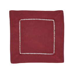 20X20 Burgundy Hemstitched Napkins (Set of 4)