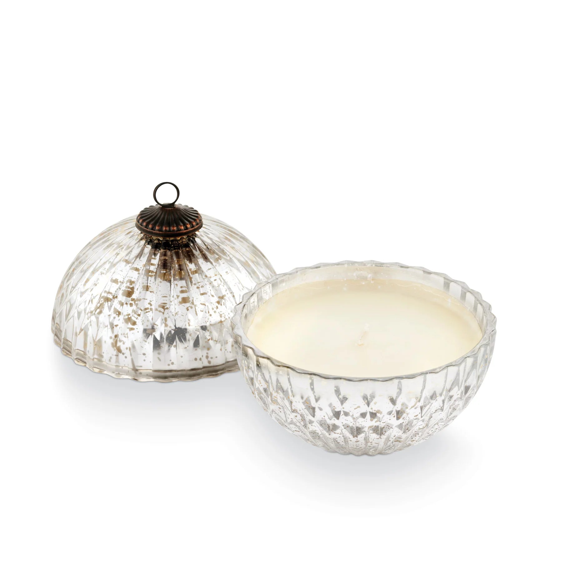 Balsam & Cedar Mercury Glass Ornament Candle