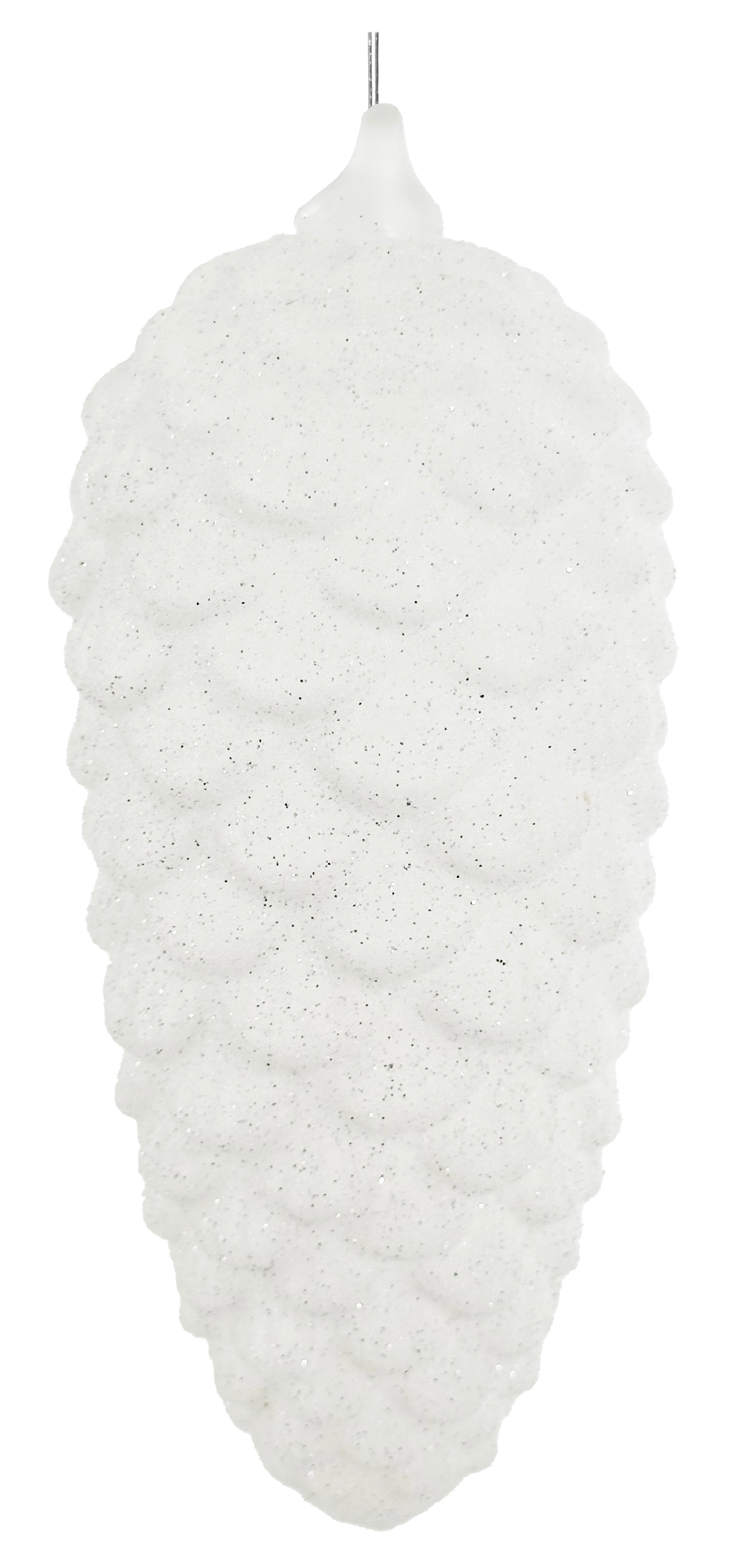 Sugared Pinecone w/ Glitter Ornament