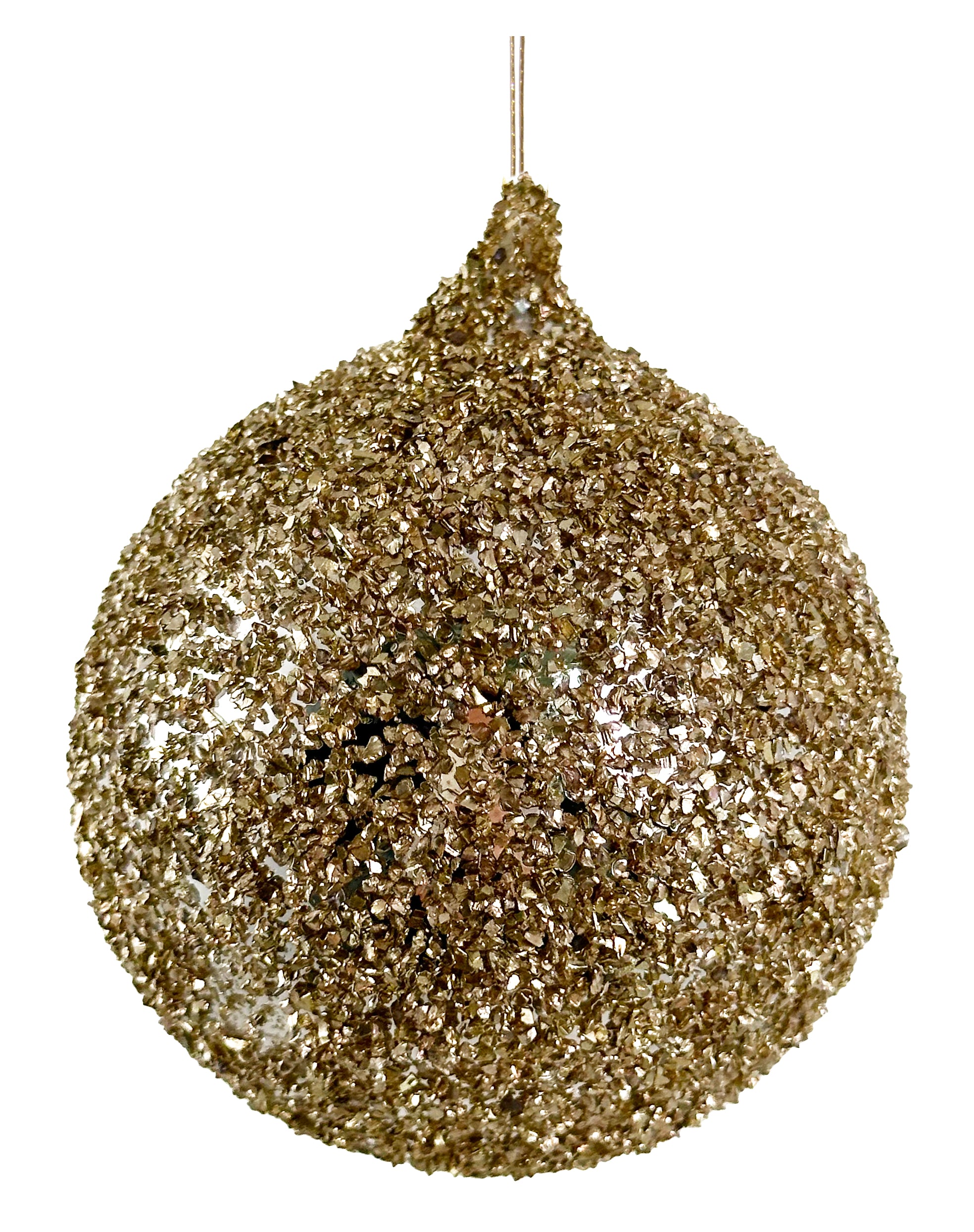 Champagne Glitter Glass Ornament (2 Sizes)