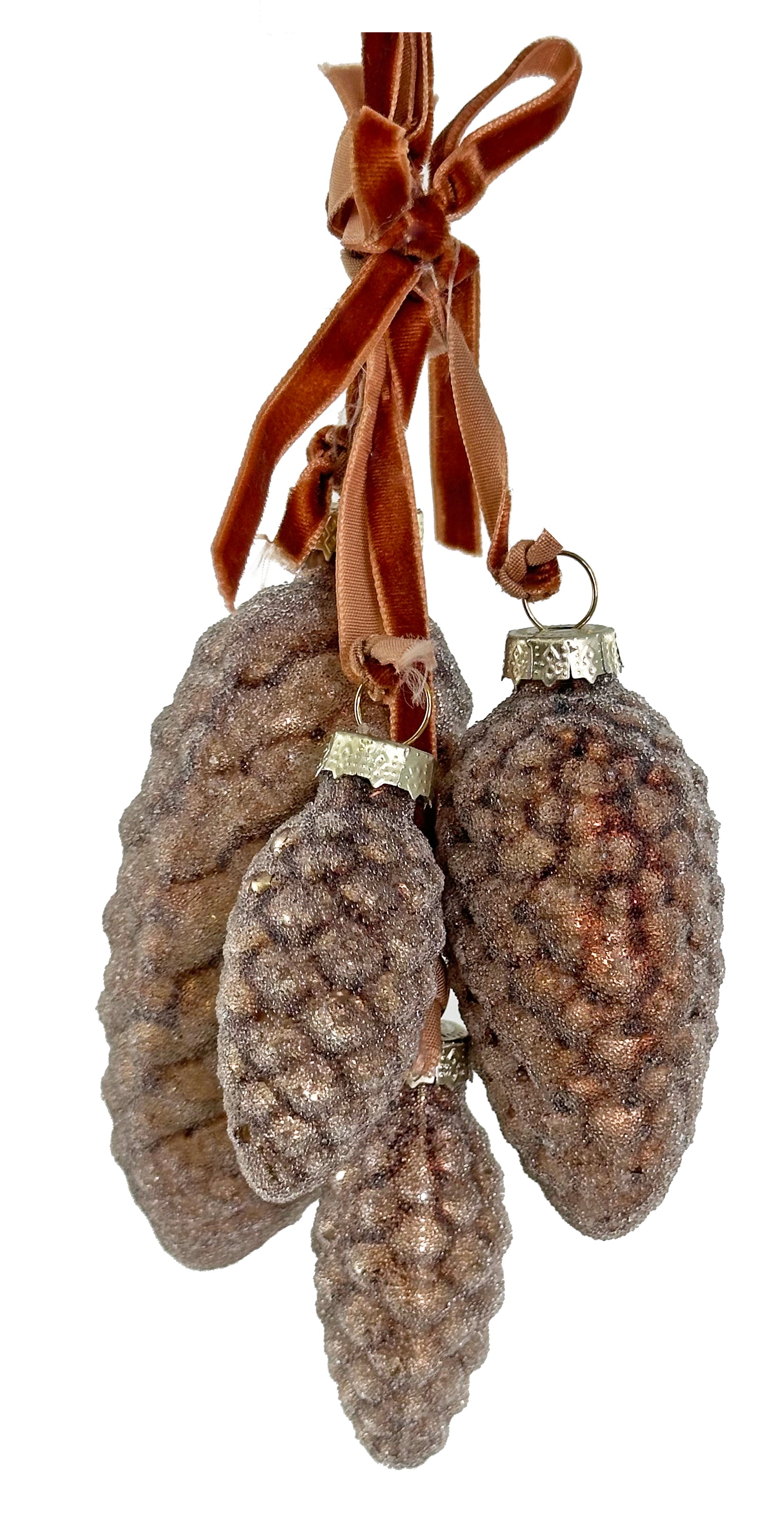 Beaded Glass Pinecones (Bundle of 4)