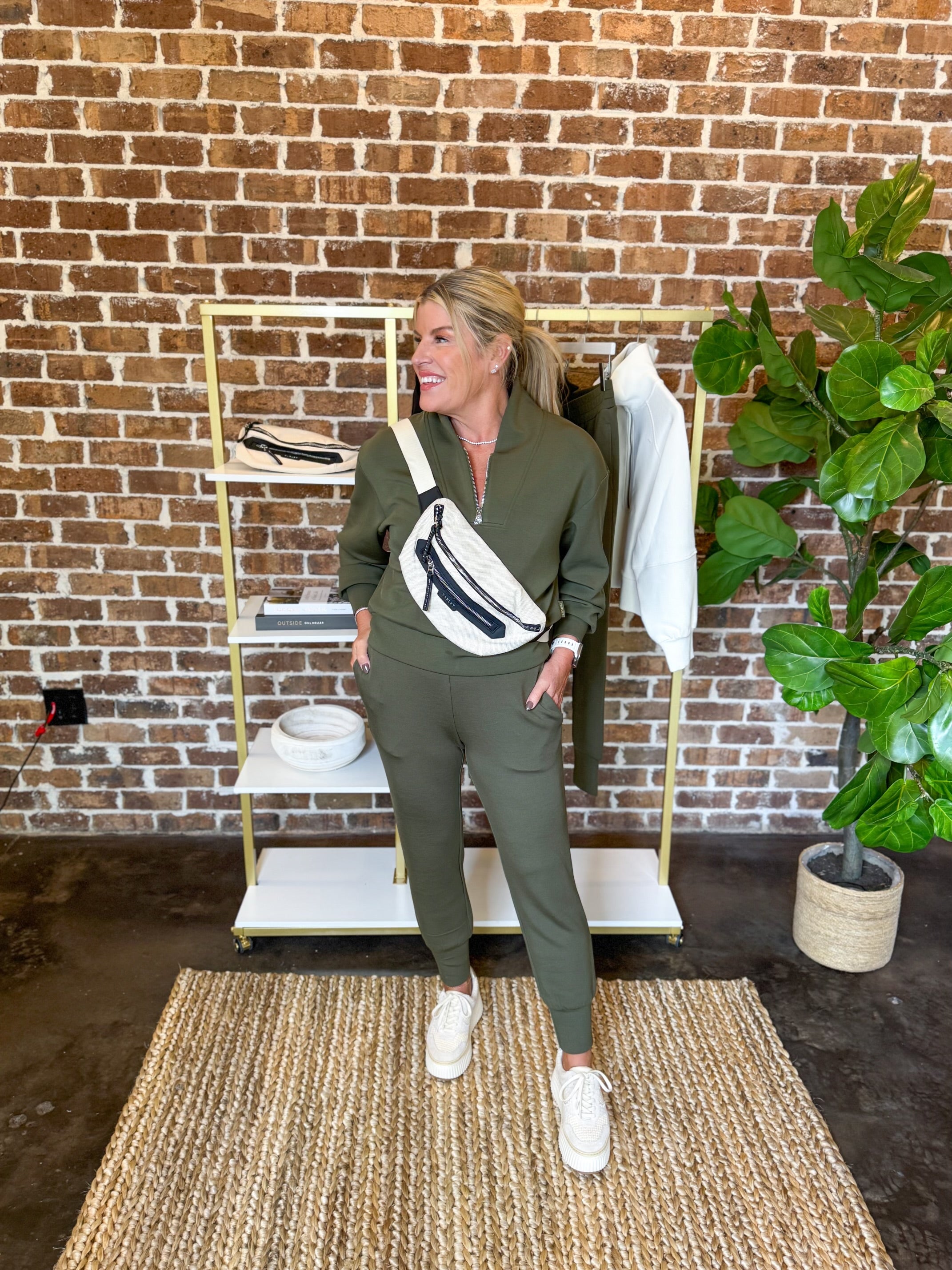 Slim Cuff Pant 27.5"-Olive Night