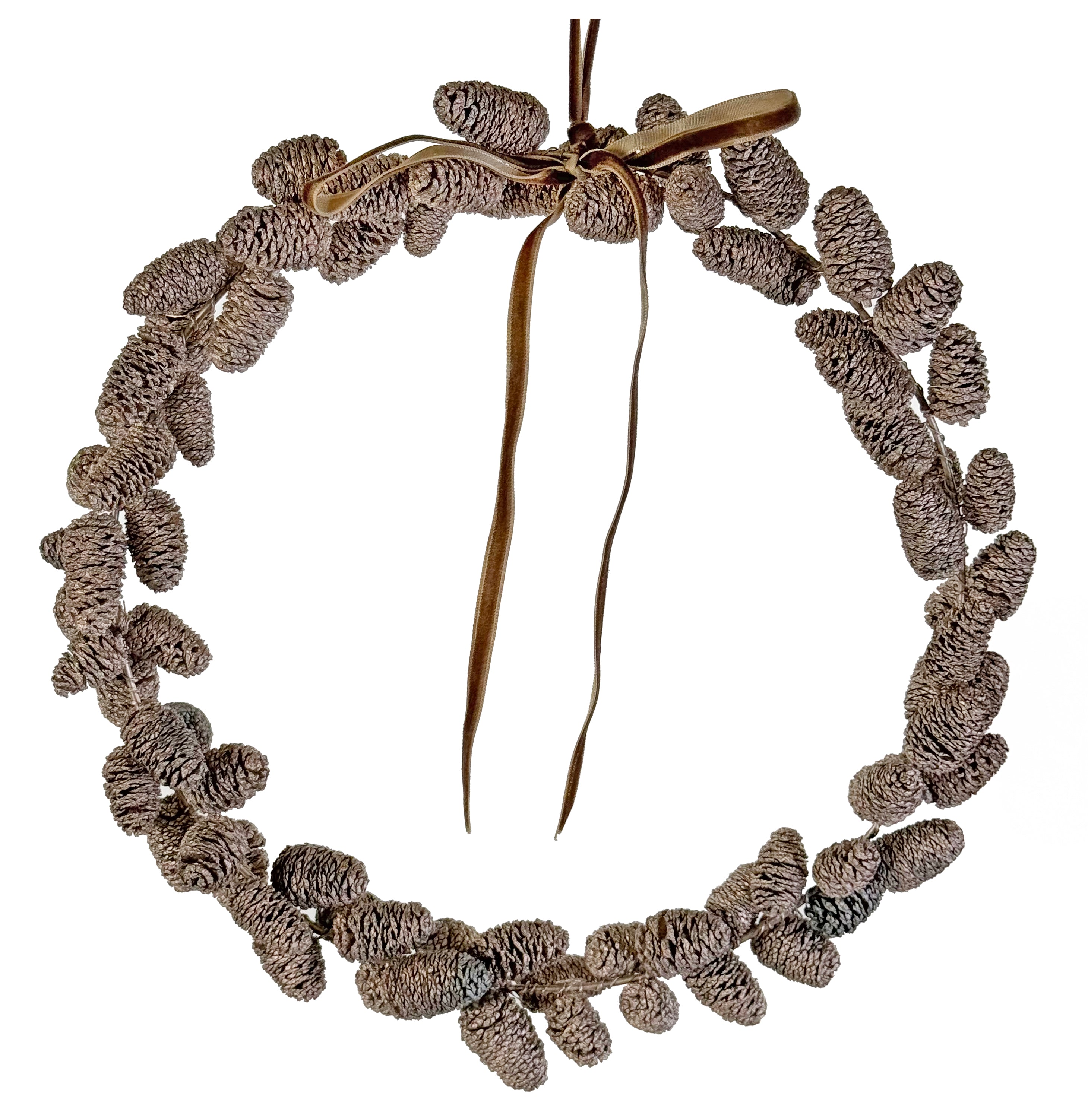 11" Pinecone Ring w/ Velvet Ribbon