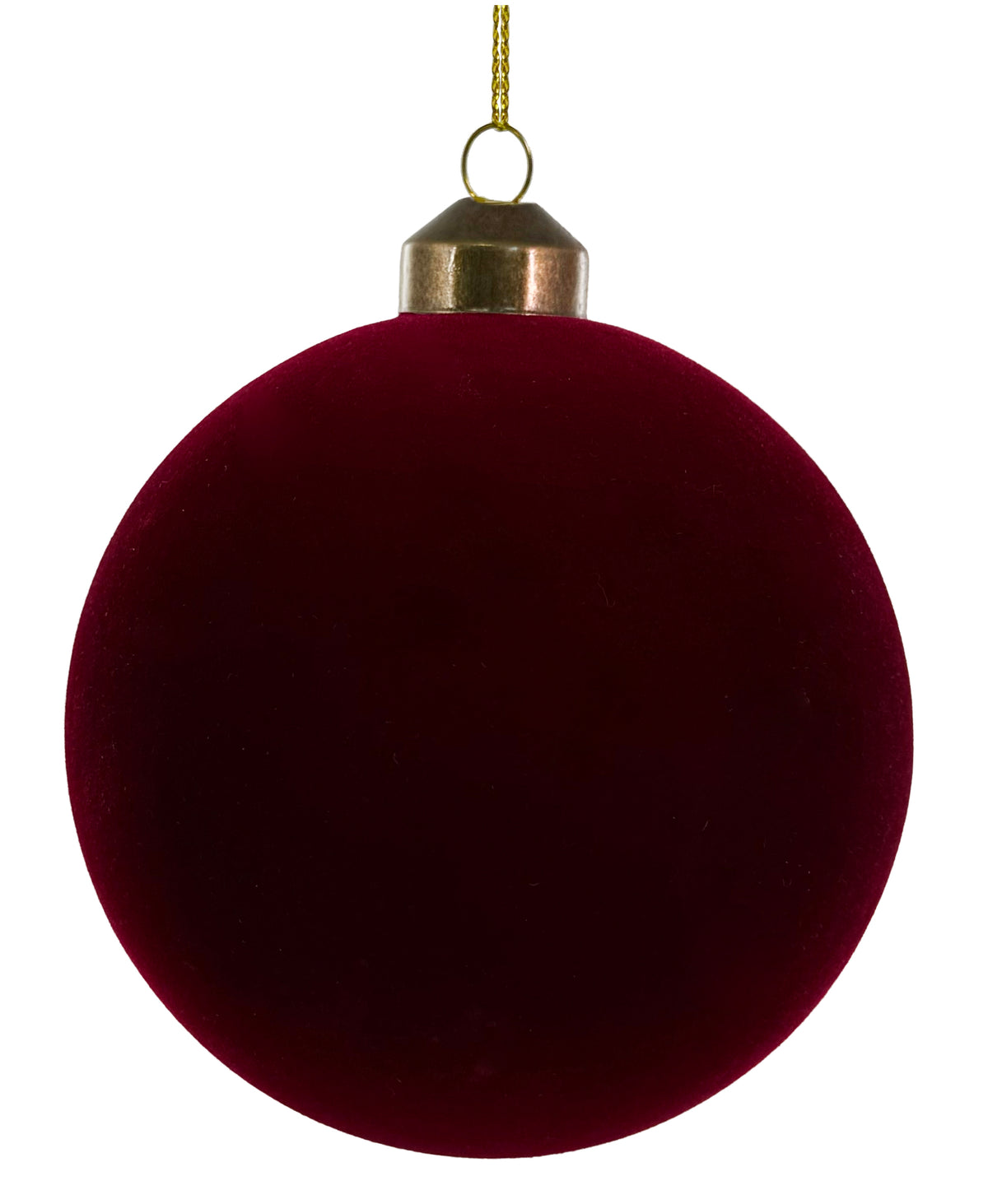 Deep Red Velvet Glass Ornament (2 Sizes)