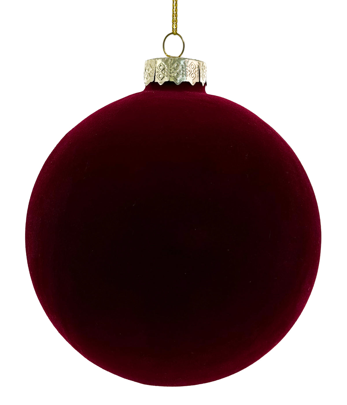 Deep Red Velvet Glass Ornament (2 Sizes)