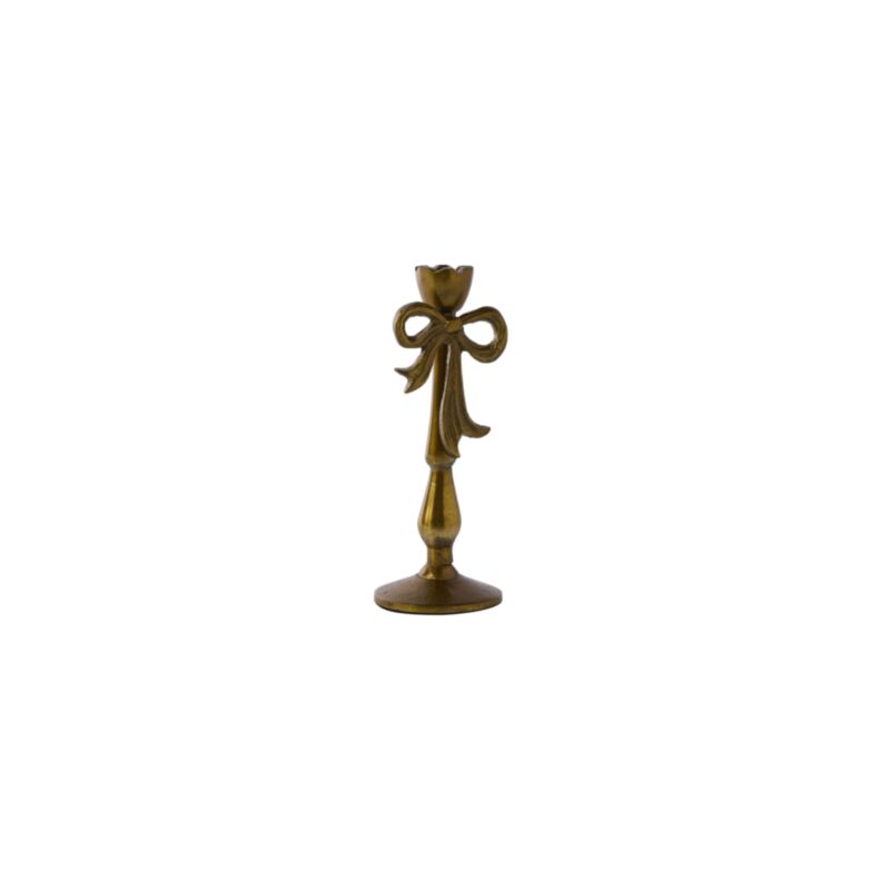 Gold Bowtied Candleholder (2 Sizes)