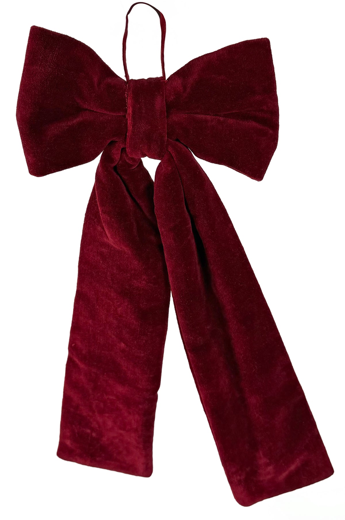 Velvet Bow-Burgundy (2 Sizes)
