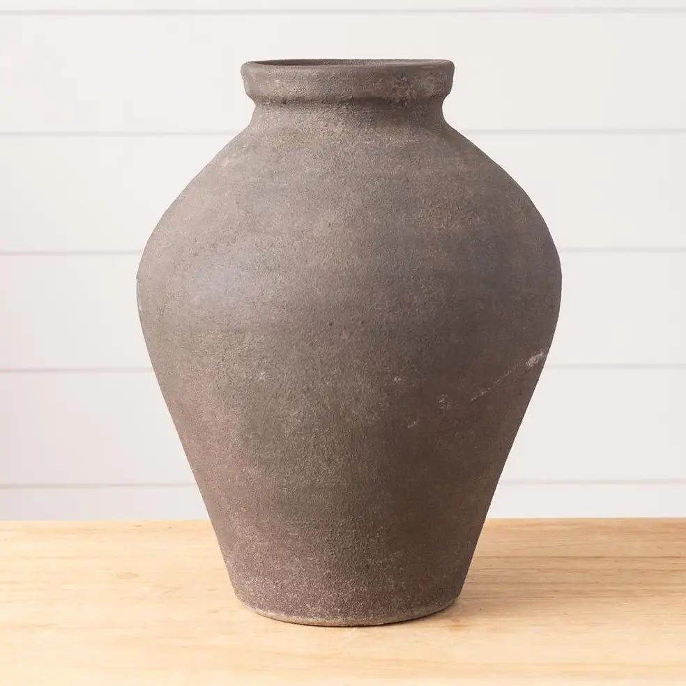 Textured Ceramic Vase-Black/Brown (2 Sizes)