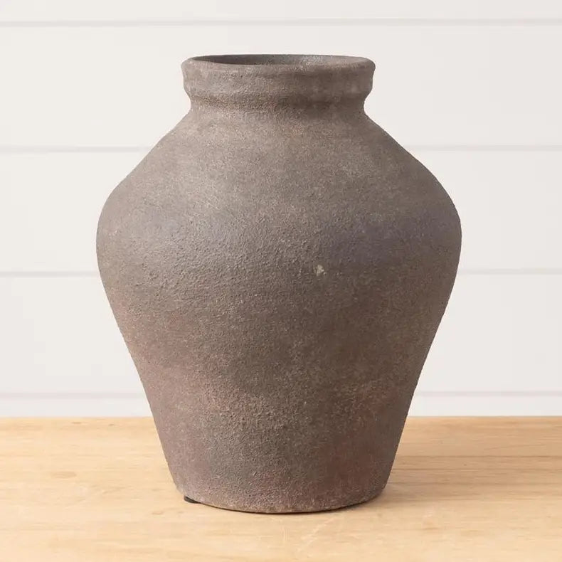 Textured Ceramic Vase-Black/Brown (2 Sizes)