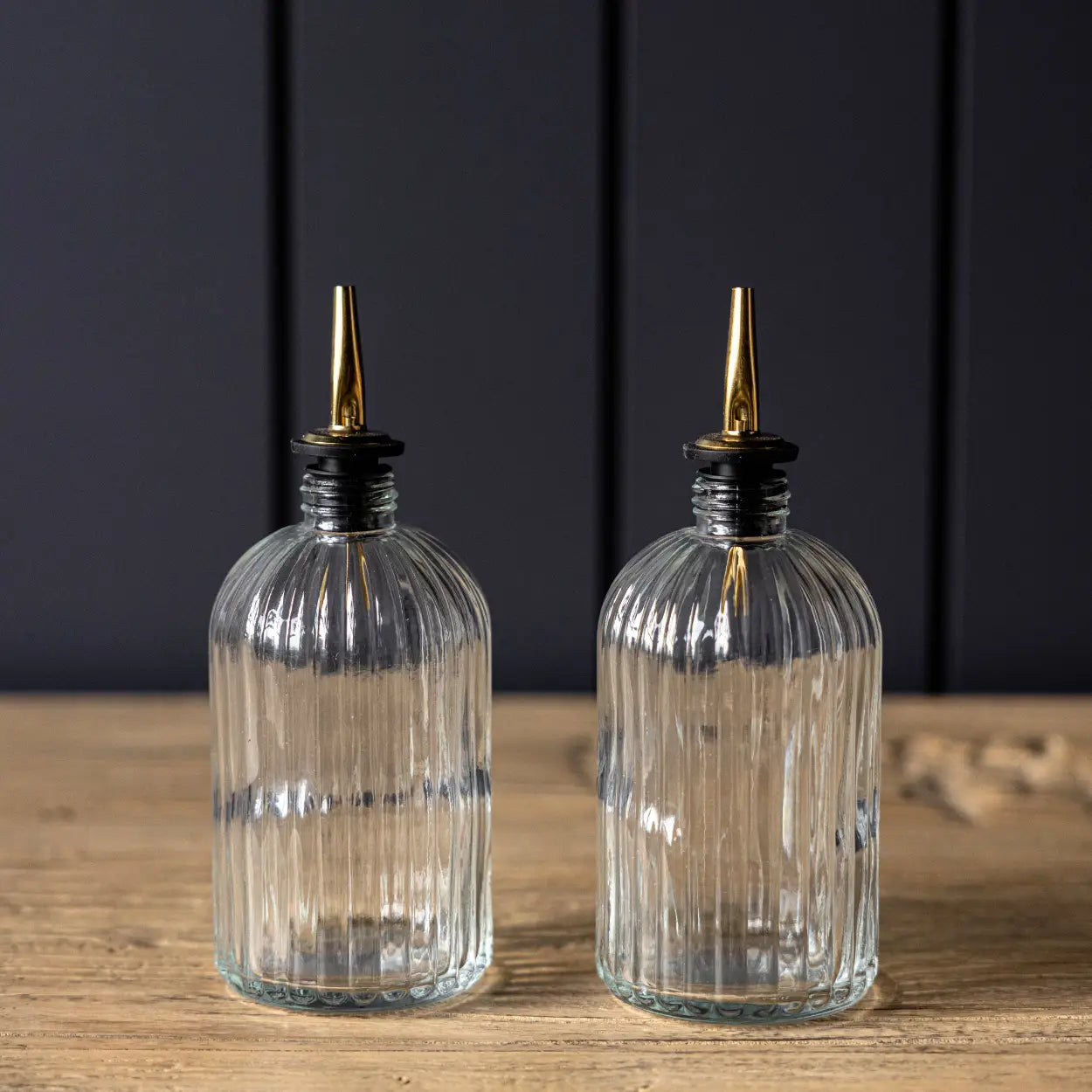 16oz Fluted Glass Olive Oil Bottle