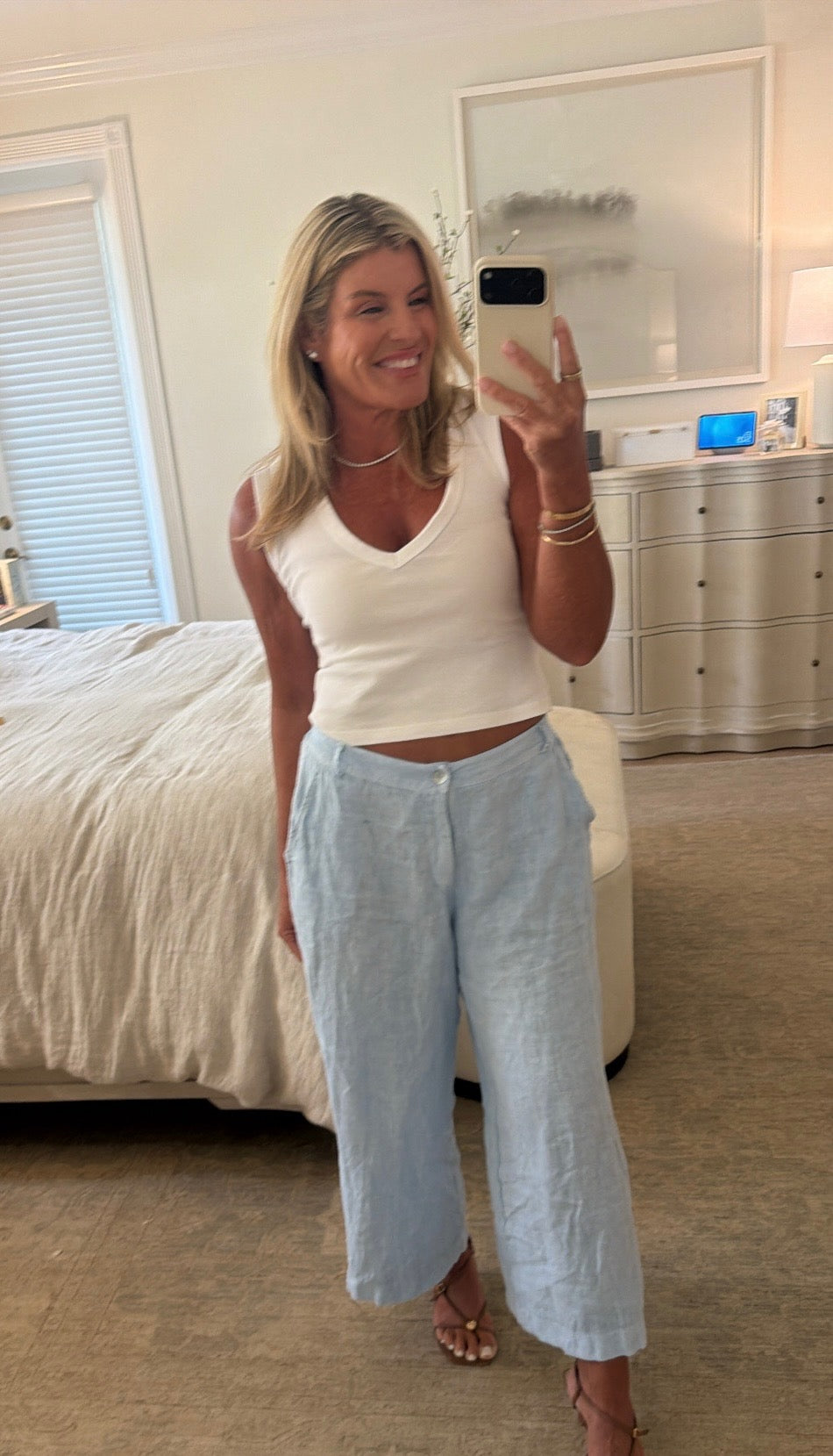 Moke Blue Linen Pants