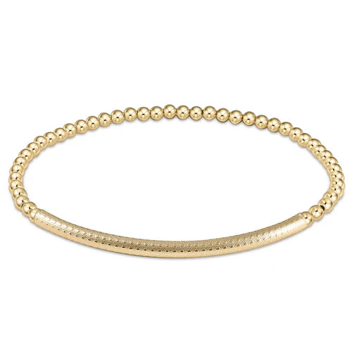 Bliss Bar Textured 3mm Bead Bracelet