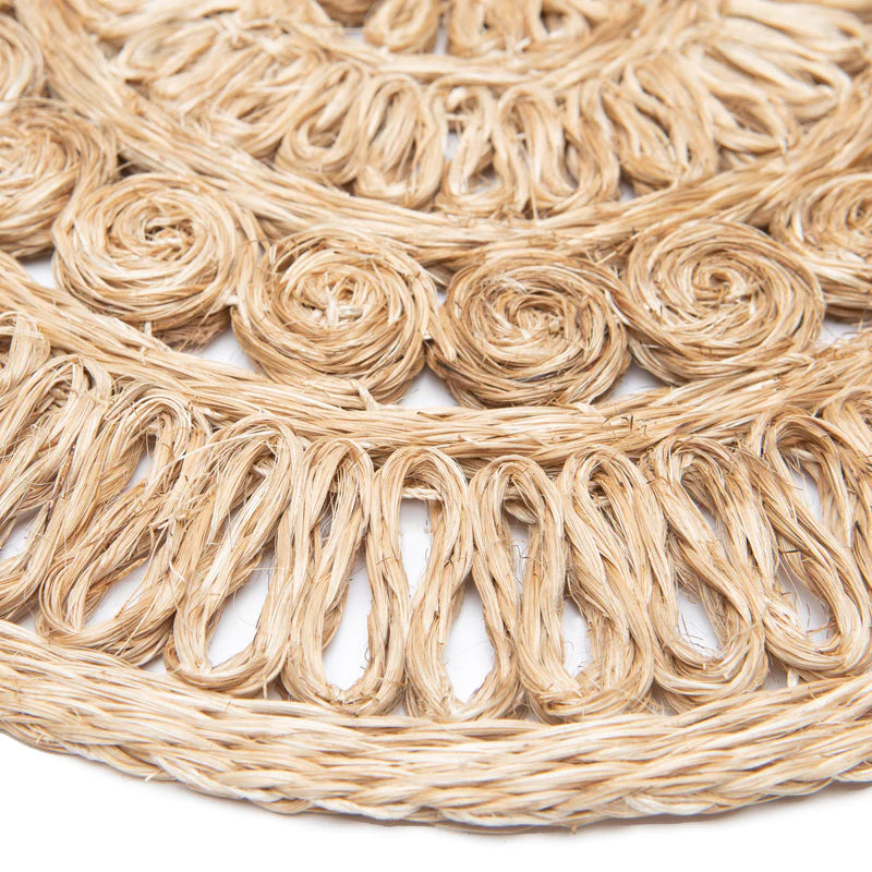 15" Round Woven Abaca Placemat (Set of 4)