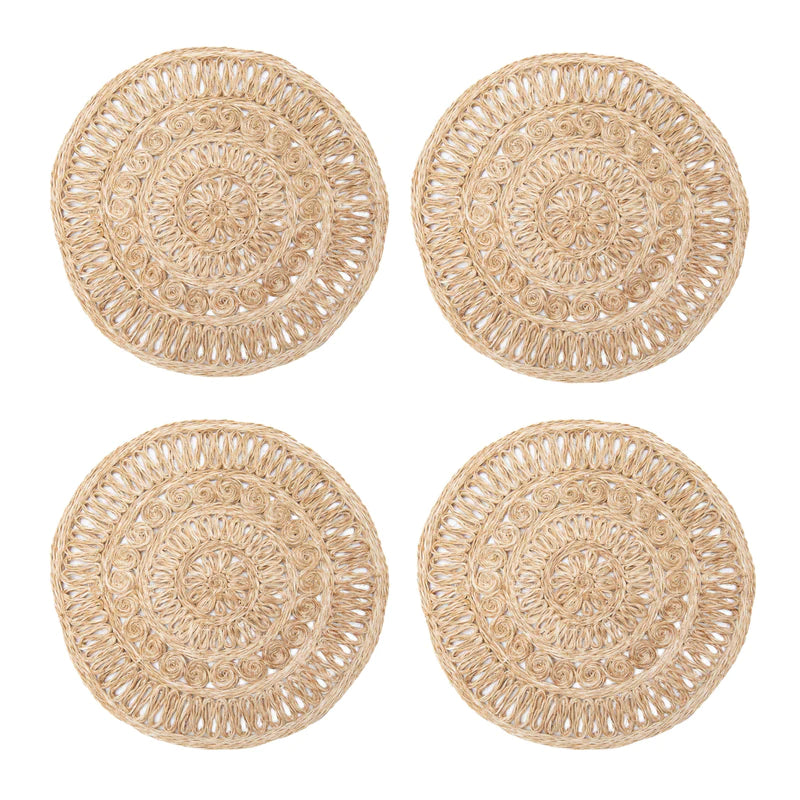 Round Woven Abaca Placemat (Set of 4)