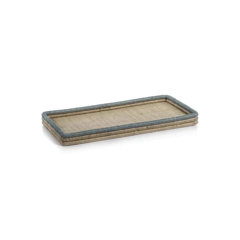 Coiled Rattan and Abaca Serving Tray (2 Sizes)