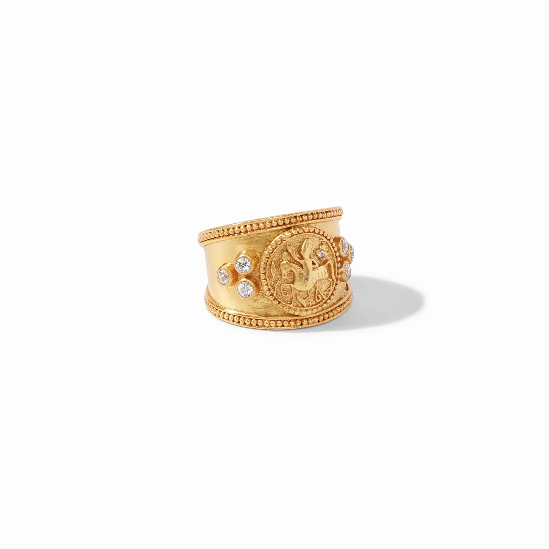 Coin Crest Ring- Gold