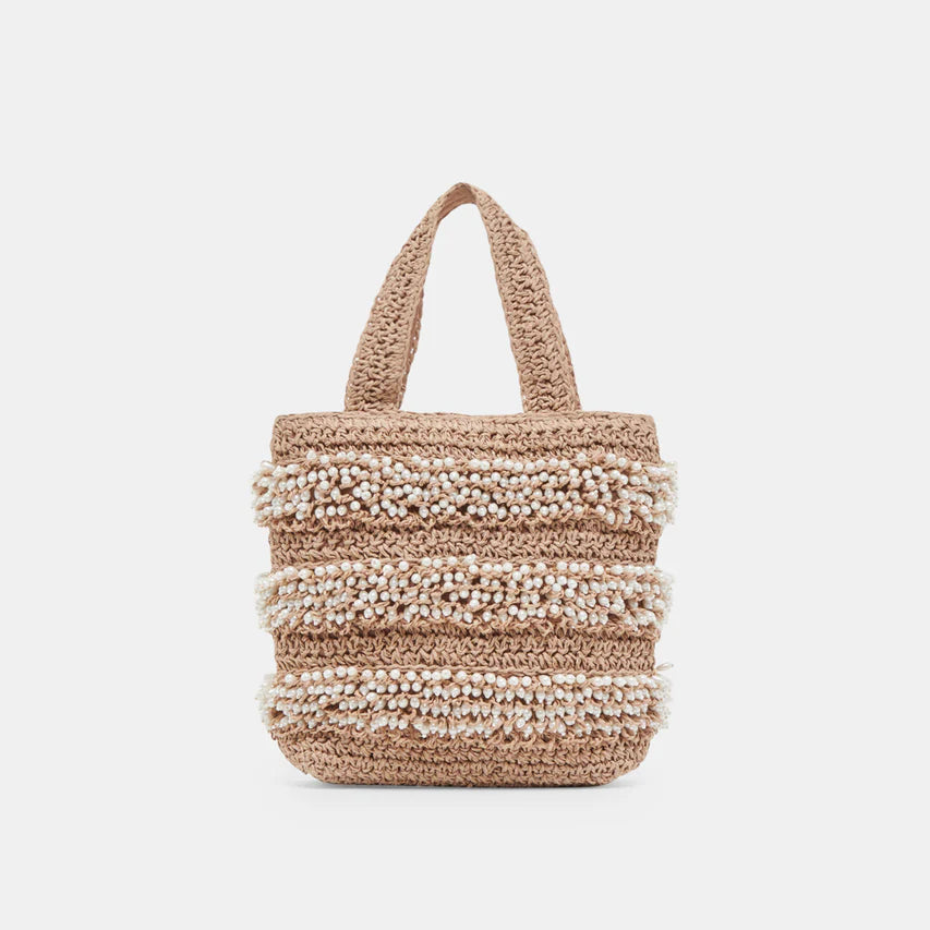 Mallorca Handbag-Pearl Raffia