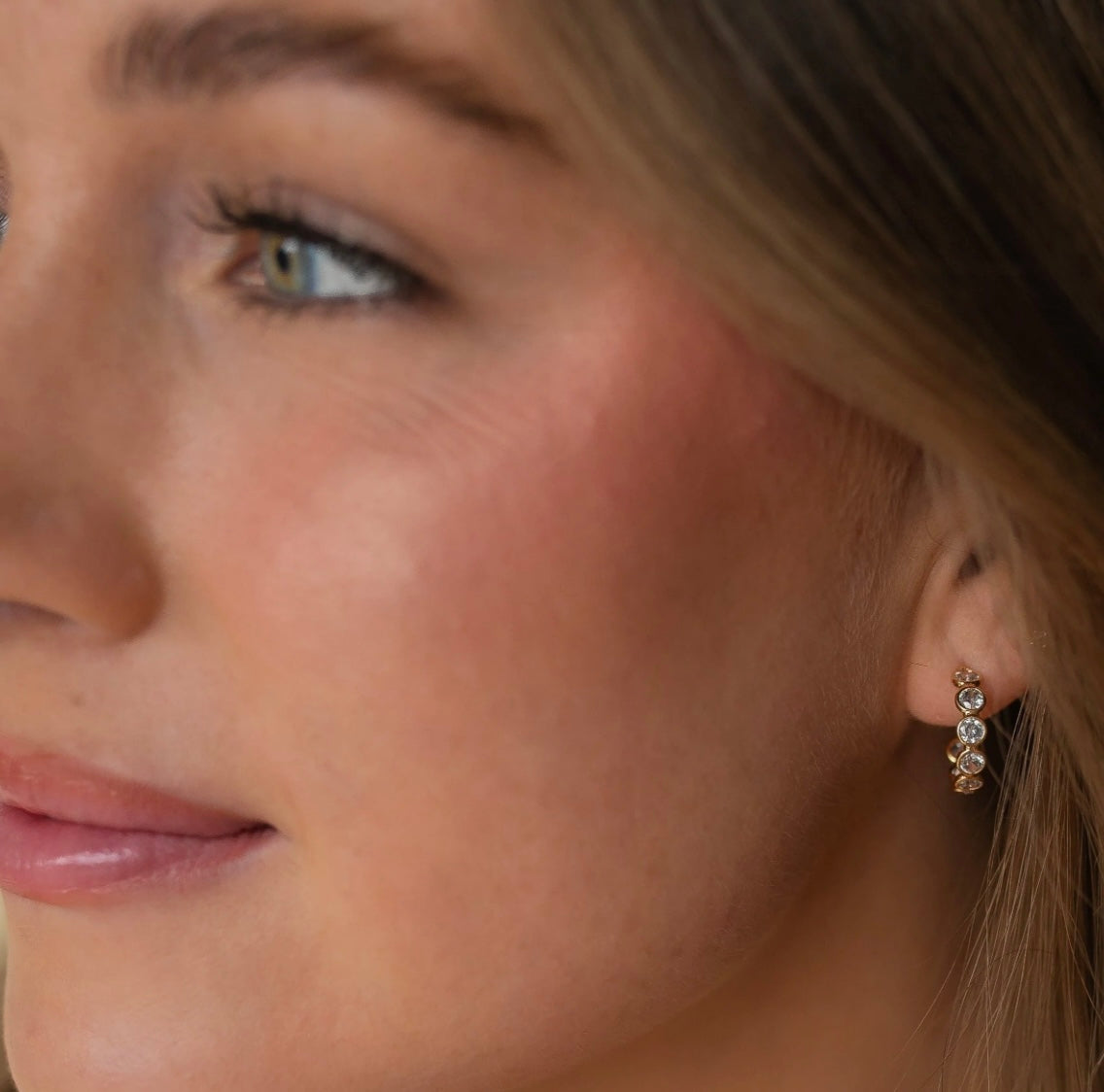 Shiny Huggie Earrings
