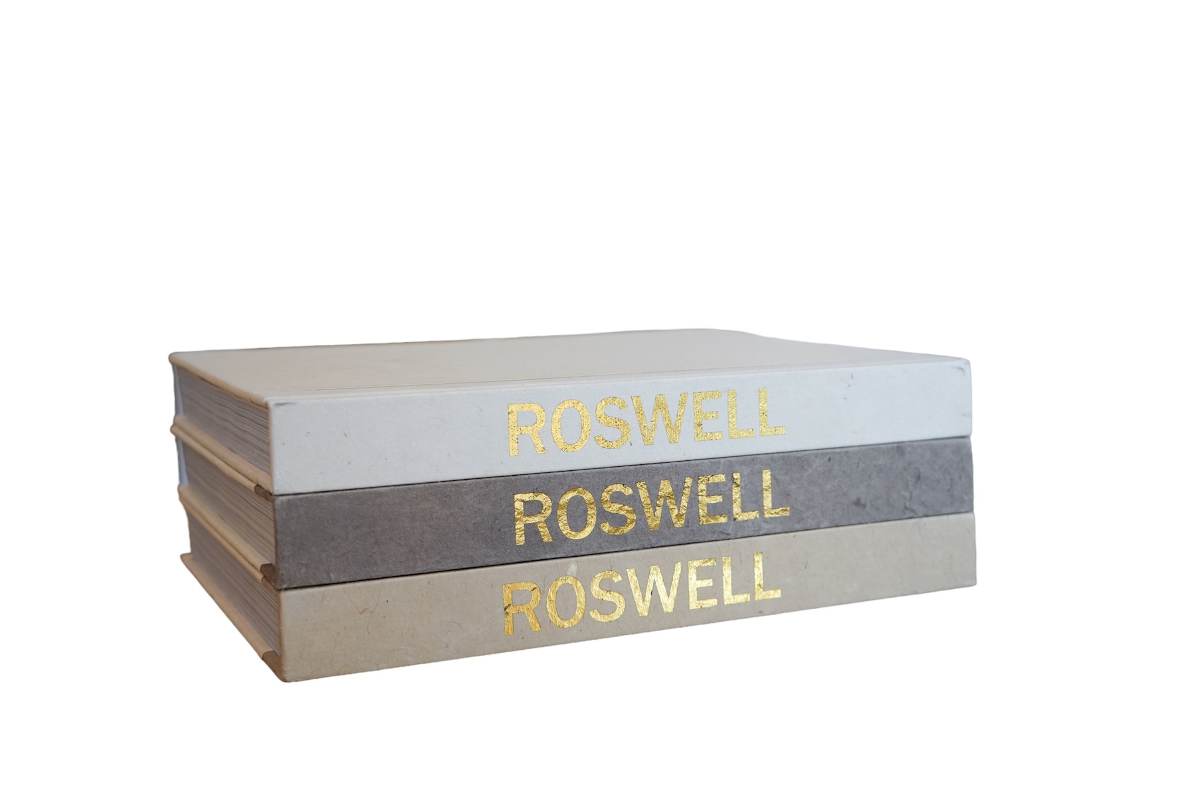 Roswell Decorative Book (3 Colors)