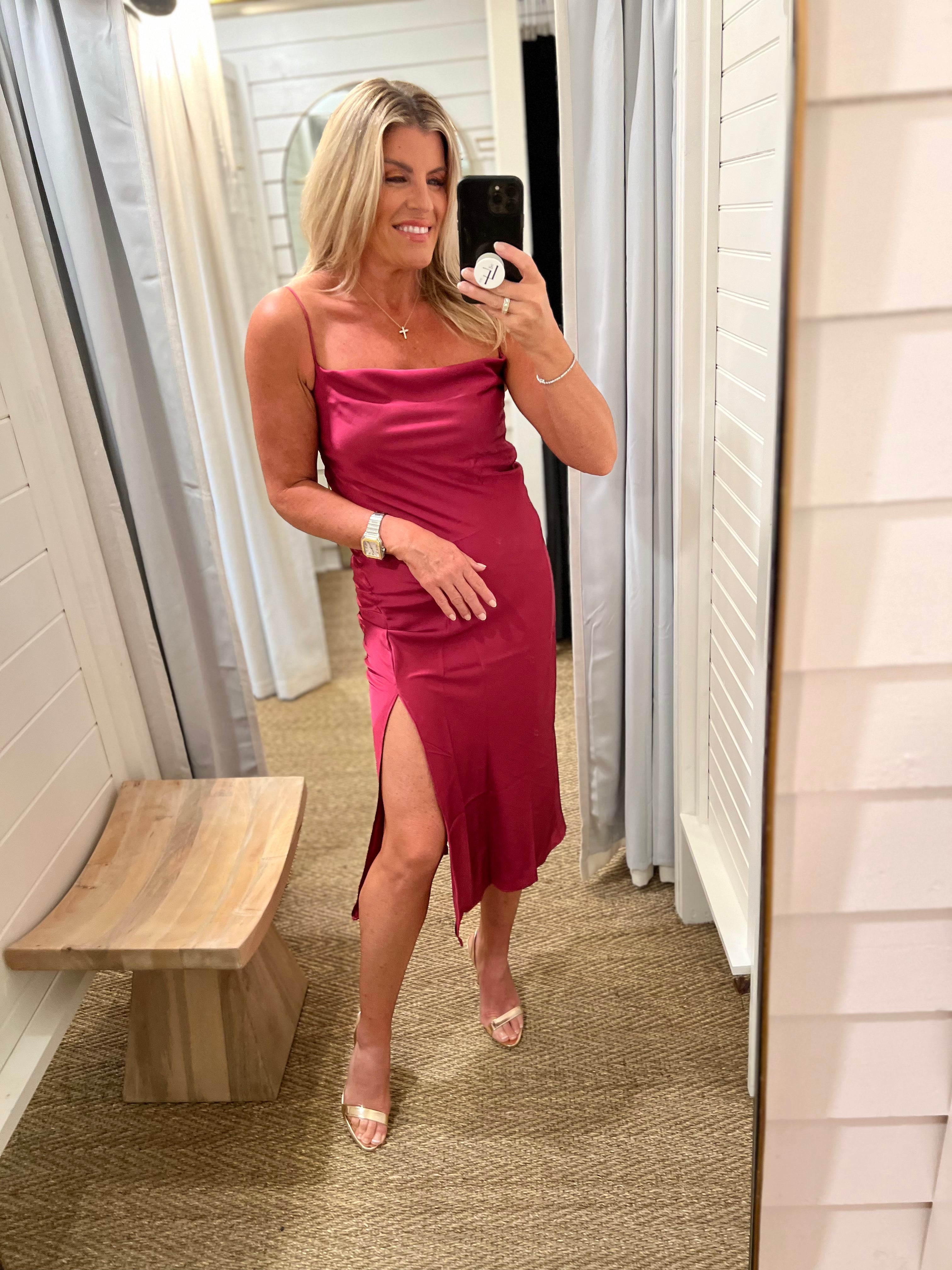 Glam Slip Dress-Crush