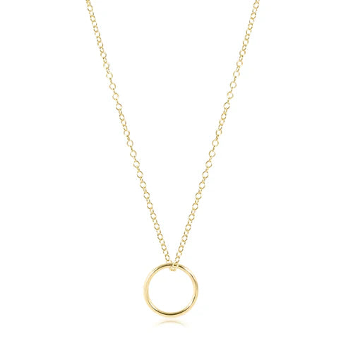 Halo Gold Charm Necklace