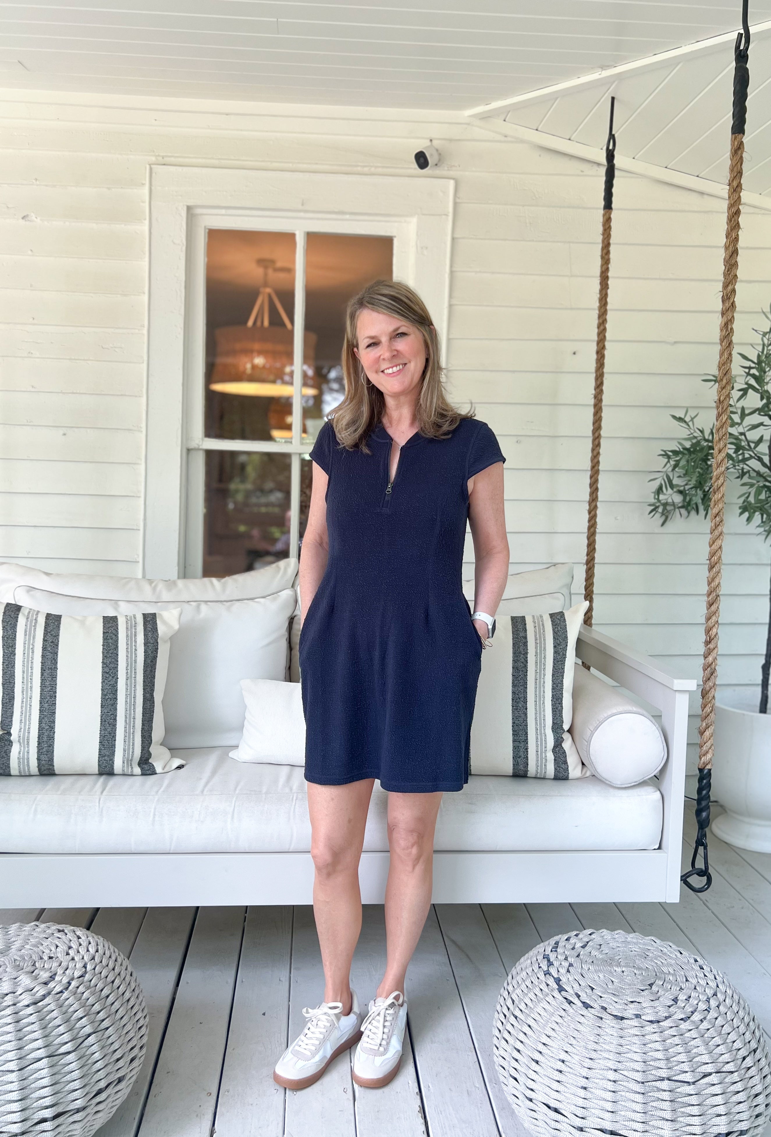 Kiana Dress-Navy